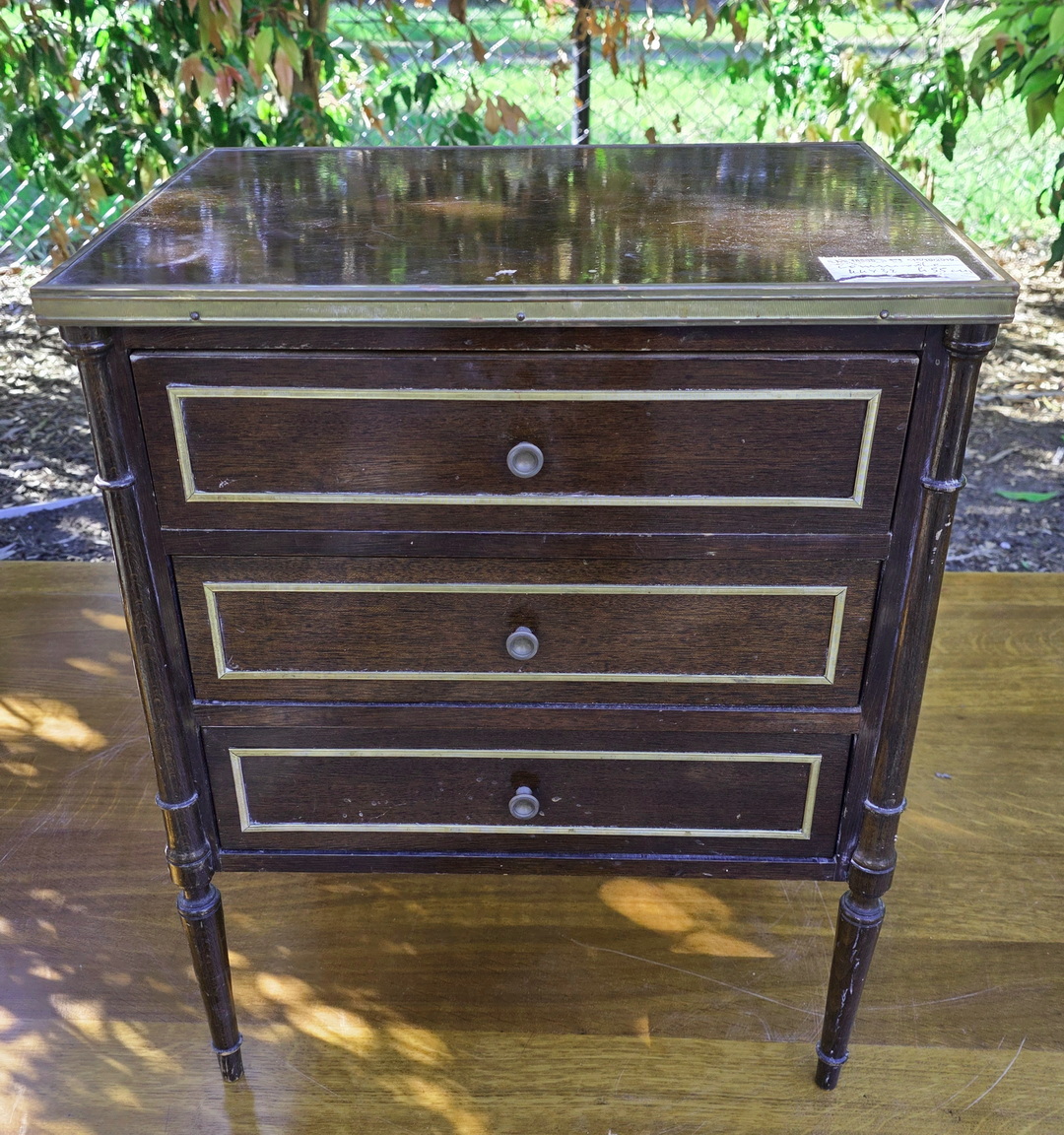 A Louis XVI Bedside Table 